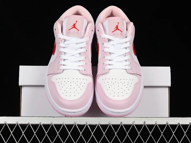 All categories Air Jordan Jordan series basketball shoes Air Jordan 1 Low Z version Air Jordan 1 Low AJ1 Joe 1 white and pink hook low-top casual sneakers DR0758-170